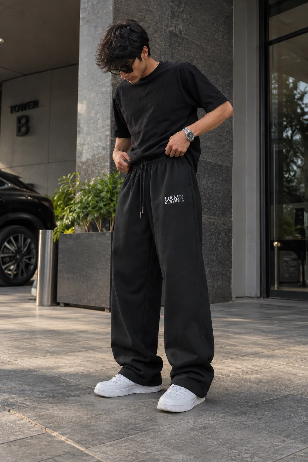 Black Faded Loose Fit pant