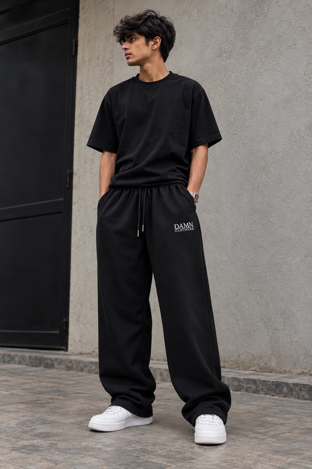 Black Faded Loose Fit pant